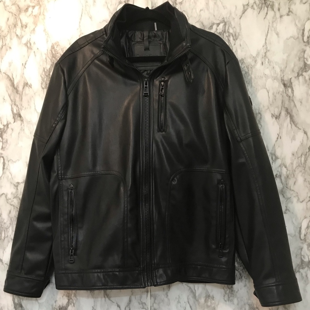 Calvin Klein | Leather Biker Jacket (L)